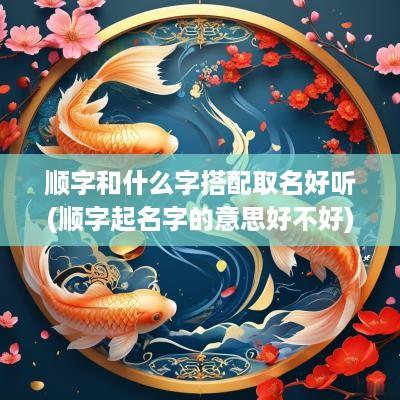 顺字和什么字搭配取名好听(顺字起名字的意思好不好)