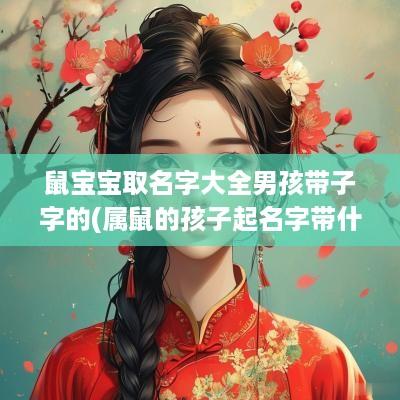 鼠宝宝取名字大全男孩带子字的(属鼠的孩子起名字带什么字好)
