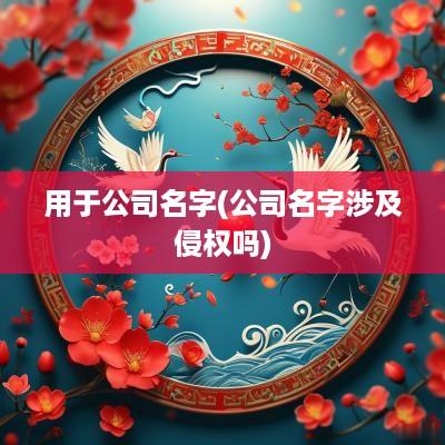 用于公司名字(公司名字涉及侵权吗)
