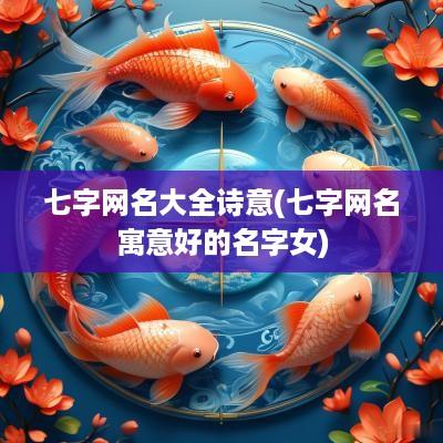七字网名大全诗意(七字网名寓意好的名字女)