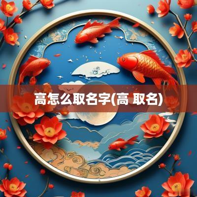 高怎么取名字(高 取名)
