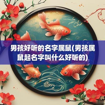 男孩好听的名字属鼠(男孩属鼠起名字叫什么好听的)