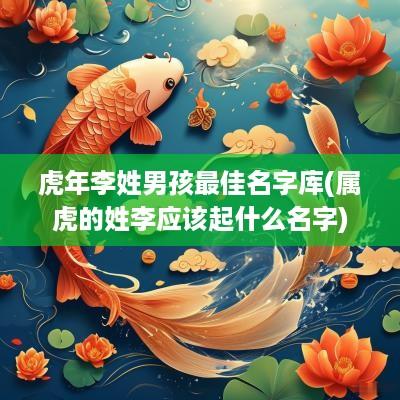 蛇年李姓男孩最佳名字库(属虎的姓李应该起什么名字)
