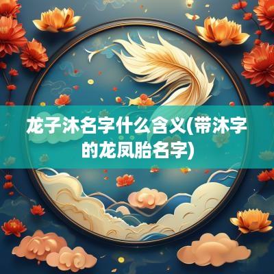 龙子沐名字什么含义(带沐字的龙凤胎名字)