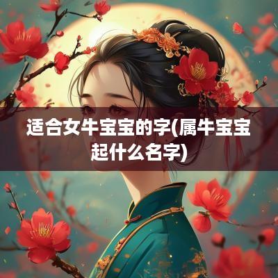 适合女牛宝宝的字(属牛宝宝起什么名字)