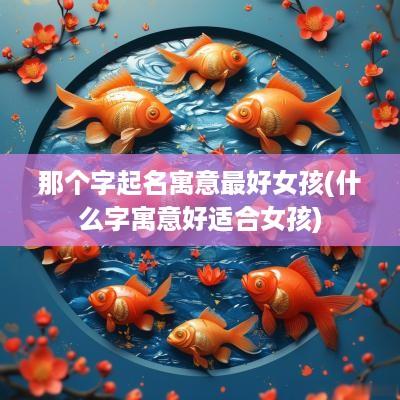 那个字起名寓意最好女孩(什么字寓意好适合女孩)