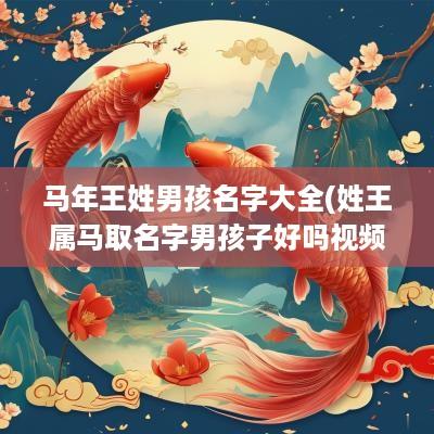 马年王姓男孩名字大全(姓王属马取名字男孩子好吗视频)