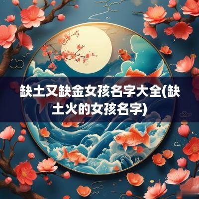 缺土又缺金女孩名字大全(缺土火的女孩名字)