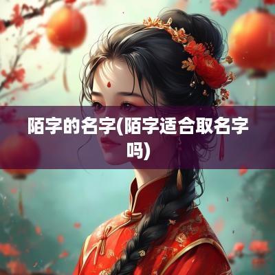 陌字的名字(陌字适合取名字吗)