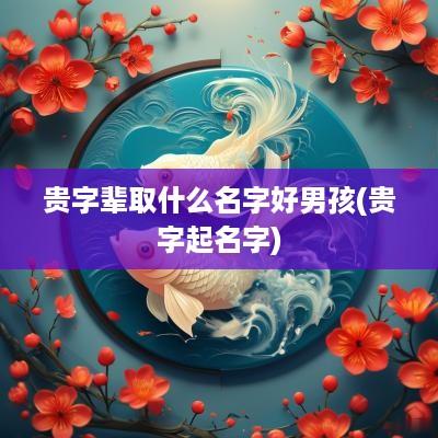 贵字辈取什么名字好男孩(贵字起名字)