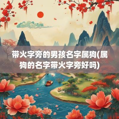 带火字旁的男孩名字属狗(属狗的名字带火字旁好吗)