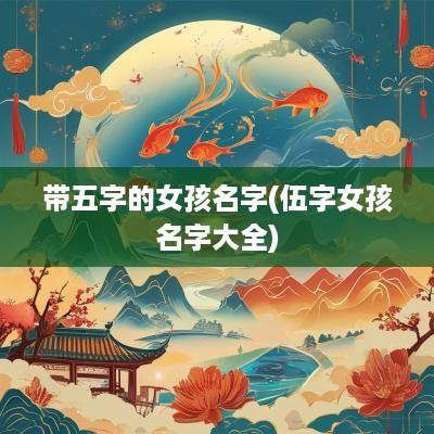 带五字的女孩名字(伍字女孩名字大全)