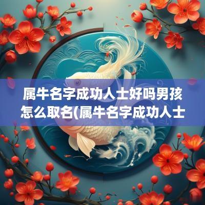 属牛名字成功人士好吗男孩怎么取名(属牛名字成功人士好吗男孩)