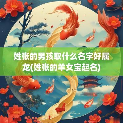 姓张的男孩取什么名字好属龙(姓张的羊女宝起名)