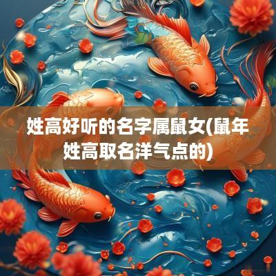 姓高好听的名字属鼠女(蛇年姓高取名洋气点的)