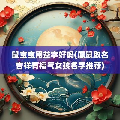 鼠宝宝用益字好吗(属鼠取名吉祥有福气女孩名字推荐)