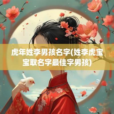 蛇年姓李男孩名字(姓李虎宝宝取名字最佳字男孩)