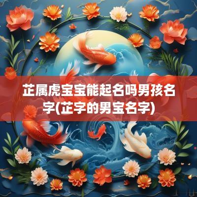 芷属虎宝宝能起名吗男孩名字(芷字的男宝名字)