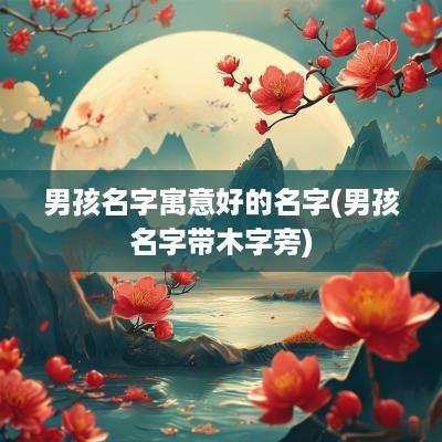 男孩名字寓意好的名字(男孩名字带木字旁)