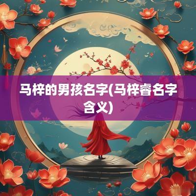 马梓的男孩名字(马梓睿名字含义)
