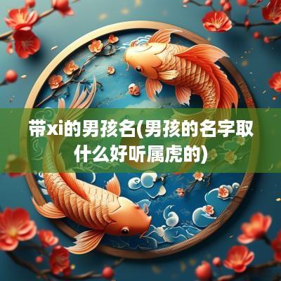 带xi的男孩名(男孩的名字取什么好听属虎的)