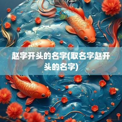 赵字开头的名字(取名字赵开头的名字)