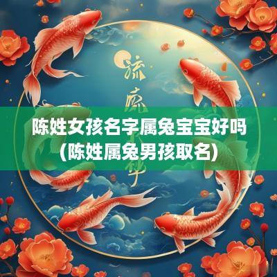 陈姓女孩名字属兔宝宝好吗(陈姓属兔男孩取名)