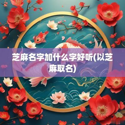 芝麻名字加什么字好听(以芝麻取名)