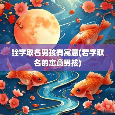 铨字取名男孩有寓意(若字取名的寓意男孩)