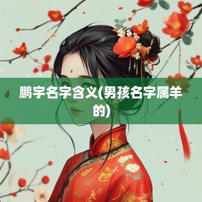 鹏宇名字含义(男孩名字属羊的)