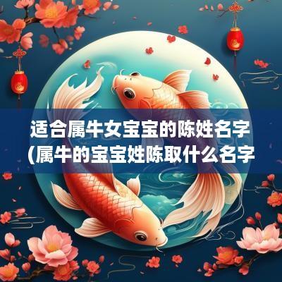 适合属牛女宝宝的陈姓名字(属牛的宝宝姓陈取什么名字好听)