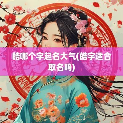皓哪个字起名大气(皓字适合取名吗)