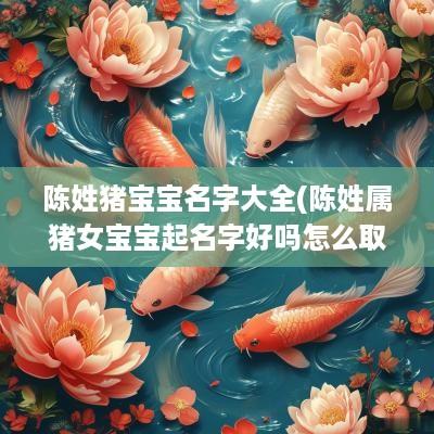 陈姓猪宝宝名字大全(陈姓属猪女宝宝起名字好吗怎么取)