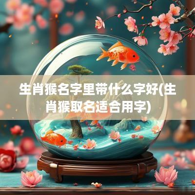 生肖猴名字里带什么字好(生肖猴取名适合用字)
