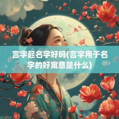 言字起名字好吗(言字用于名字的好寓意是什么)