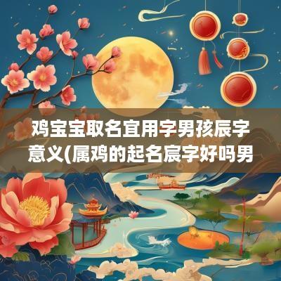 鸡宝宝取名宜用字男孩辰字意义(属鸡的起名宸字好吗男孩子)