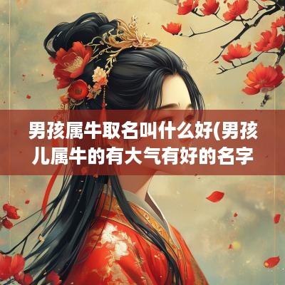 男孩属牛取名叫什么好(男孩儿属牛的有大气有好的名字)