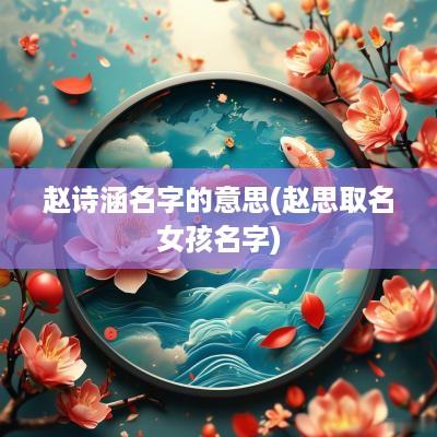 赵诗涵名字的意思(赵思取名女孩名字)