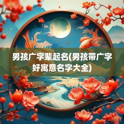 男孩广字辈起名(男孩带广字好寓意名字大全)