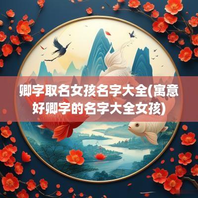 卿字取名女孩名字大全(寓意好卿字的名字大全女孩)
