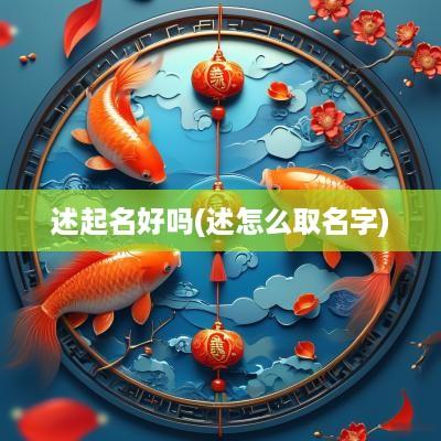 述起名好吗(述怎么取名字)