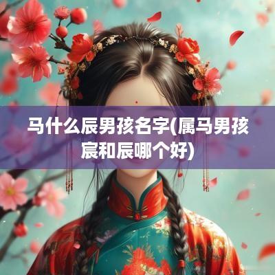 马什么辰男孩名字(属马男孩宸和辰哪个好)
