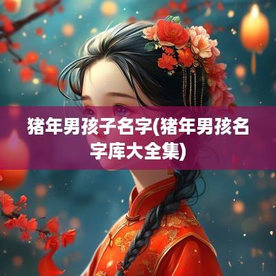 猪年男孩子名字(猪年男孩名字库大全集)