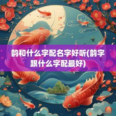 韵和什么字配名字好听(韵字跟什么字配最好)