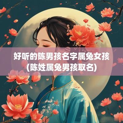 好听的陈男孩名字属兔女孩(陈姓属兔男孩取名)