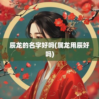 辰龙的名字好吗(属龙用辰好吗)