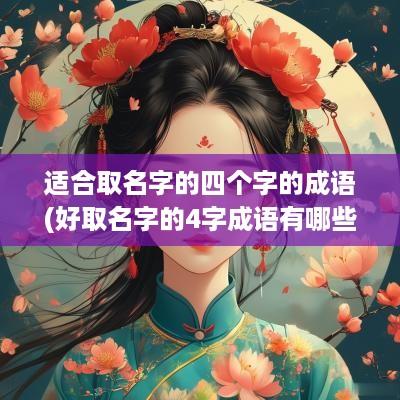适合取名字的四个字的成语(好取名字的4字成语有哪些)