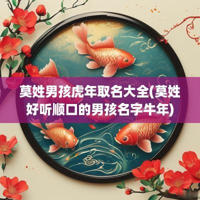 莫姓男孩蛇年取名大全(莫姓好听顺口的男孩名字蛇年)