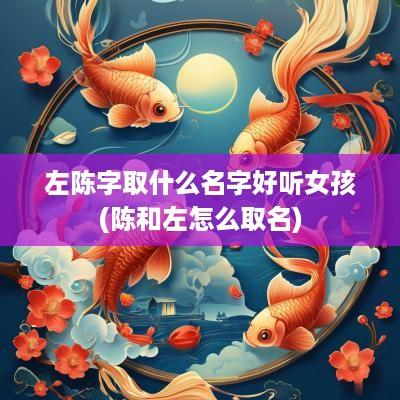 左陈字取什么名字好听女孩(陈和左怎么取名)