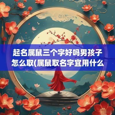 起名属鼠三个字好吗男孩子怎么取(属鼠取名字宜用什么字男孩名)